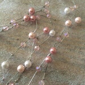 Pink and white necklace